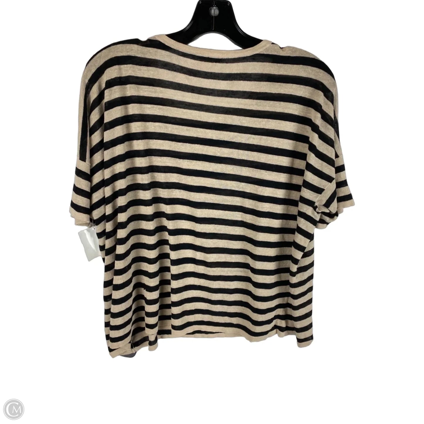 Top Short Sleeve By Eileen Fisher In Striped Pattern, Size: M