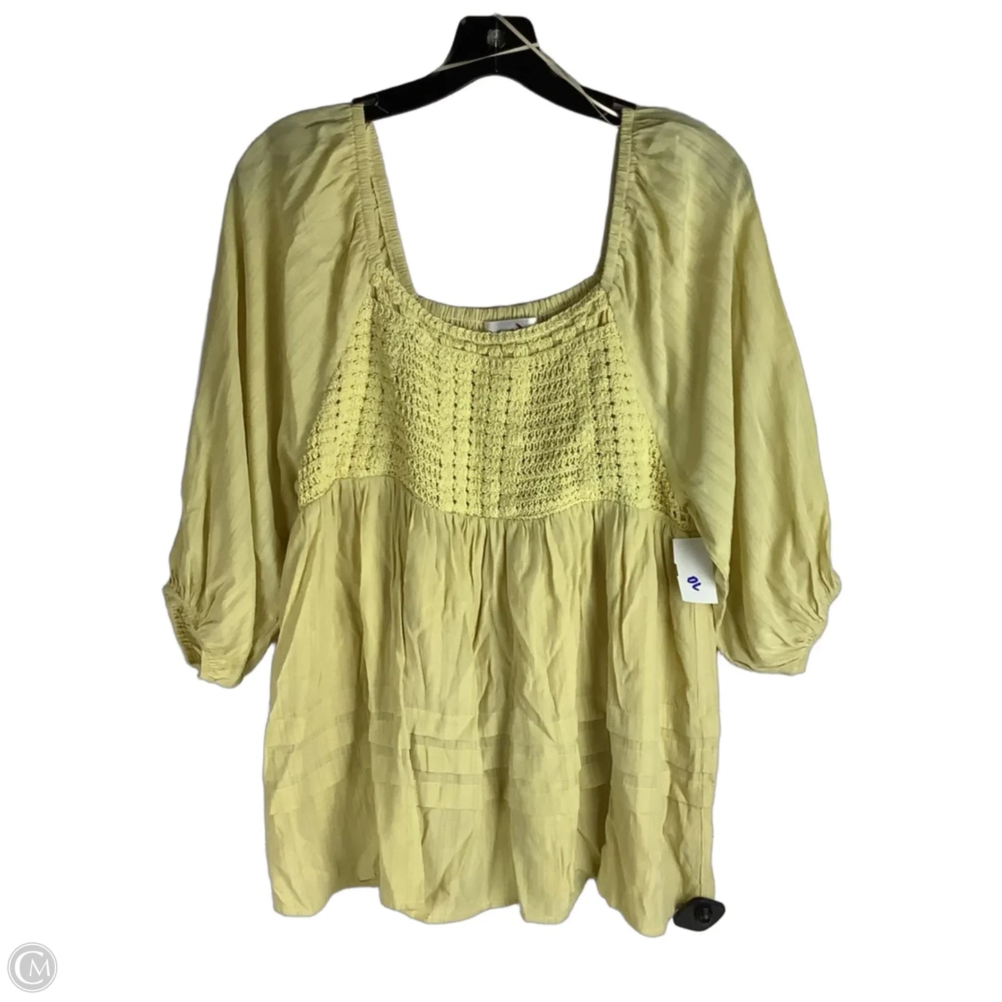 Top Long Sleeve By Clothes Mentor In Yellow, Size: L