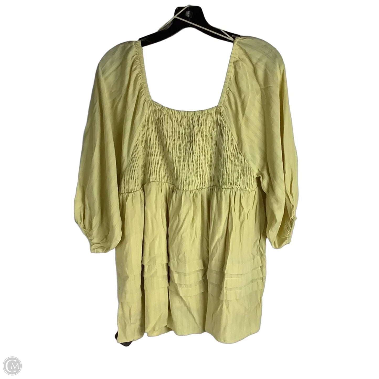 Top Long Sleeve By Clothes Mentor In Yellow, Size: L