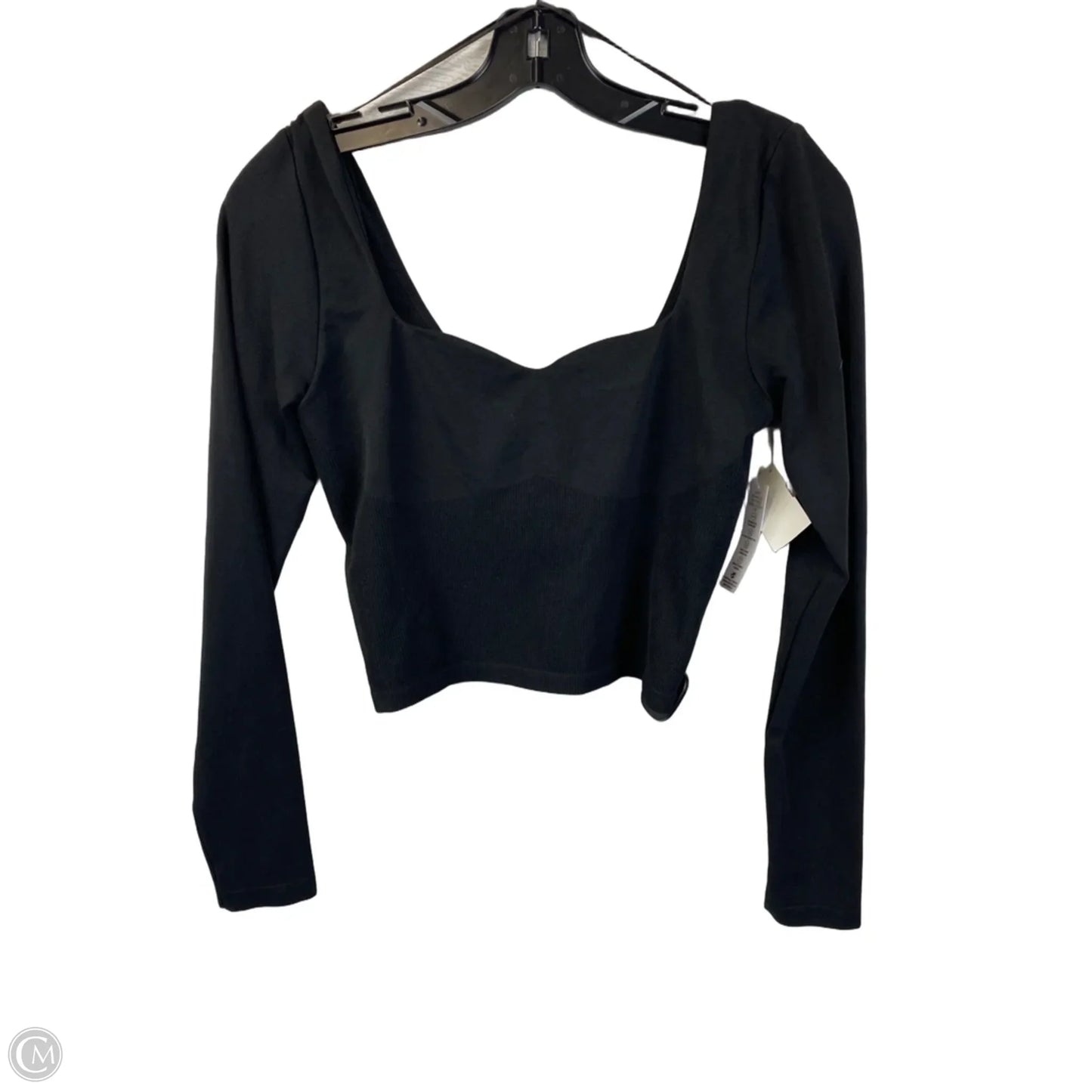 Athletic Top Long Sleeve Crewneck By Pink In Black, Size: M