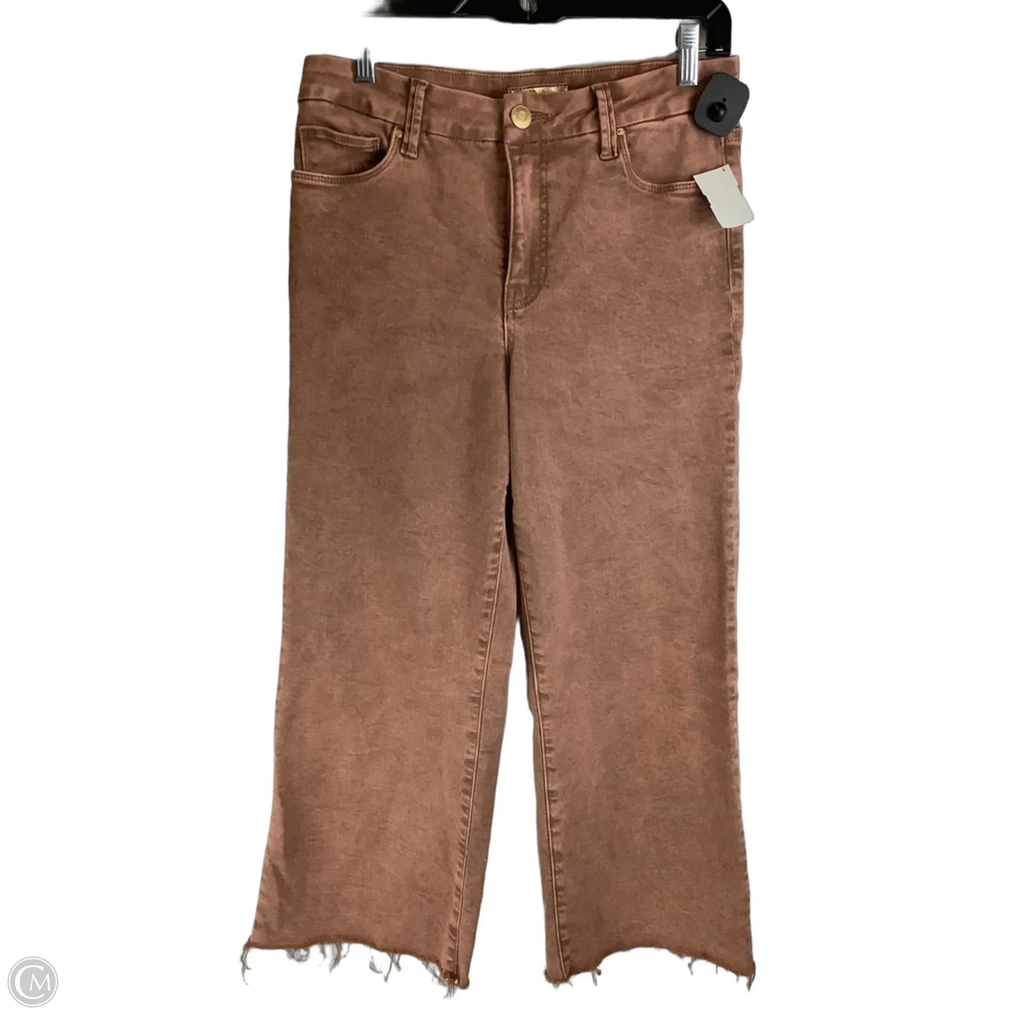 Jeans Wide Leg By Kut In Brown Denim, Size: 4