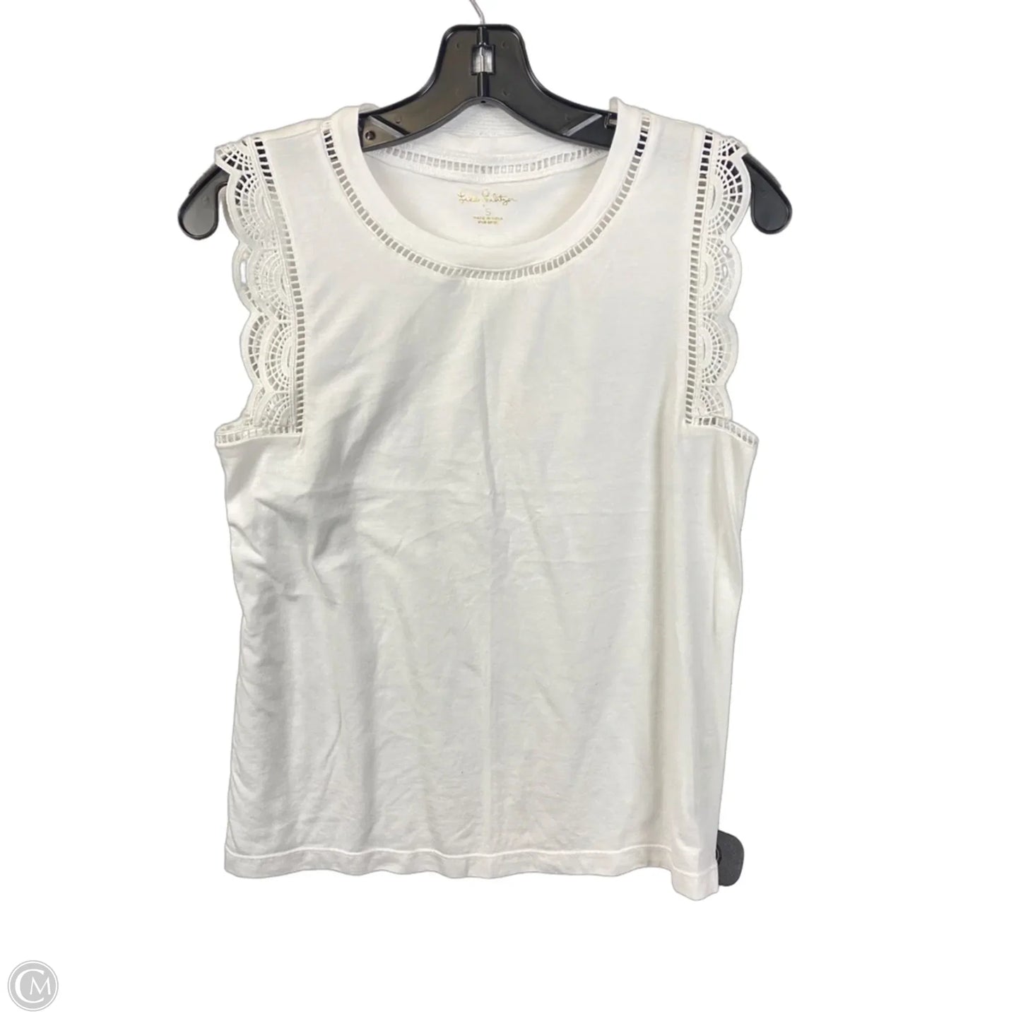 Top Sleeveless Designer By Lilly Pulitzer In White, Size: S