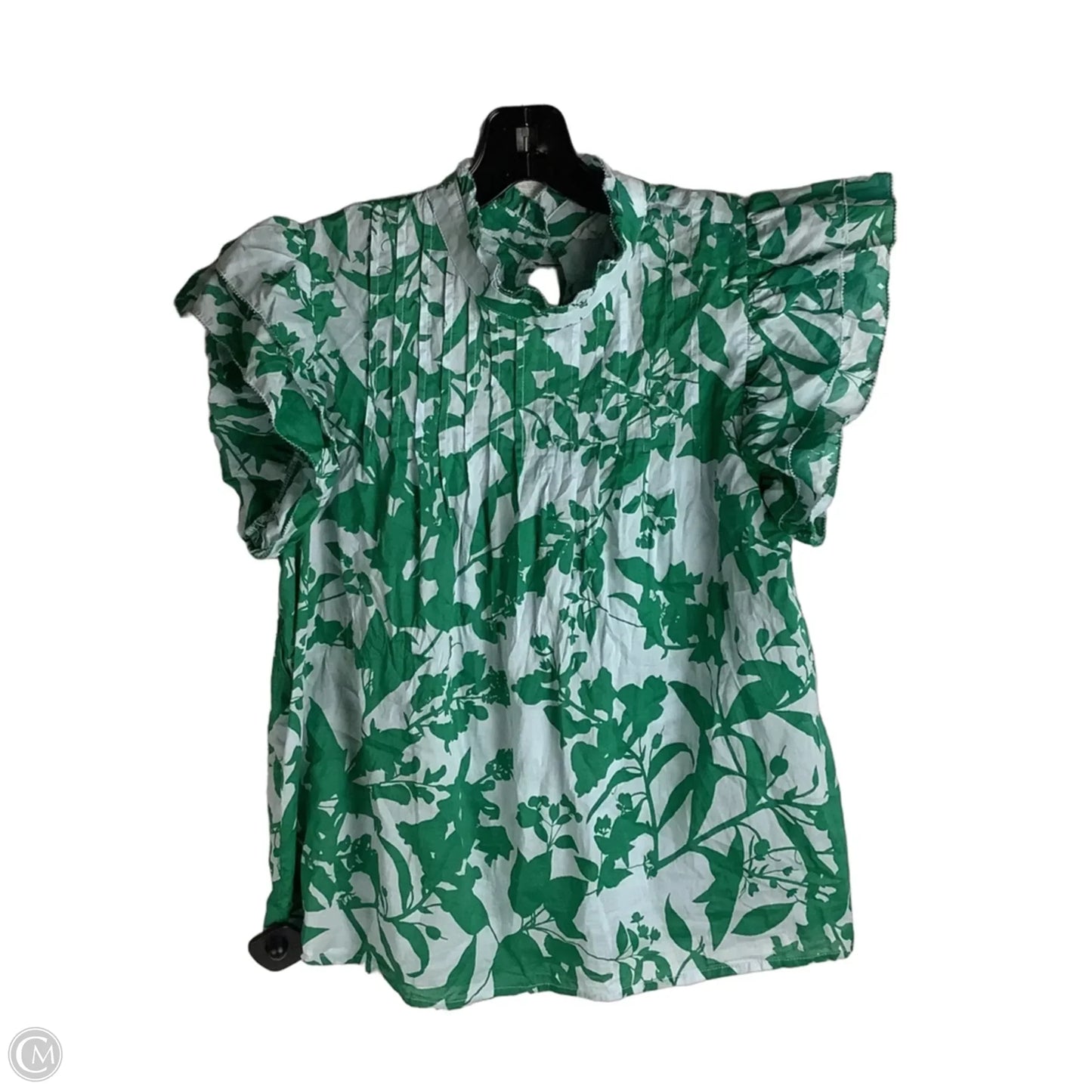 Top Short Sleeve By Thml In Blue & Green, Size: M