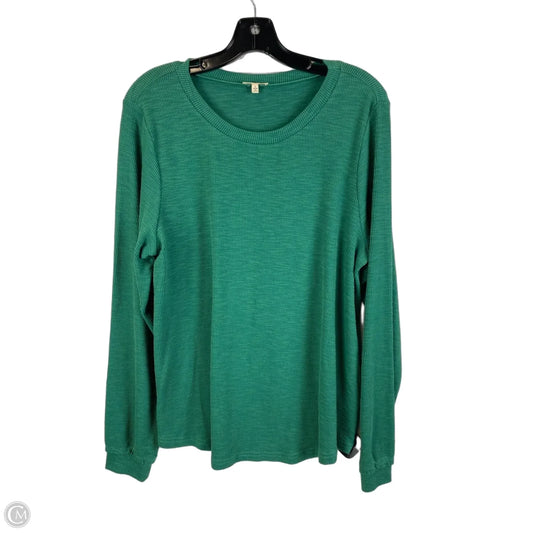 Top Long Sleeve By Jodifl In Green, Size: L