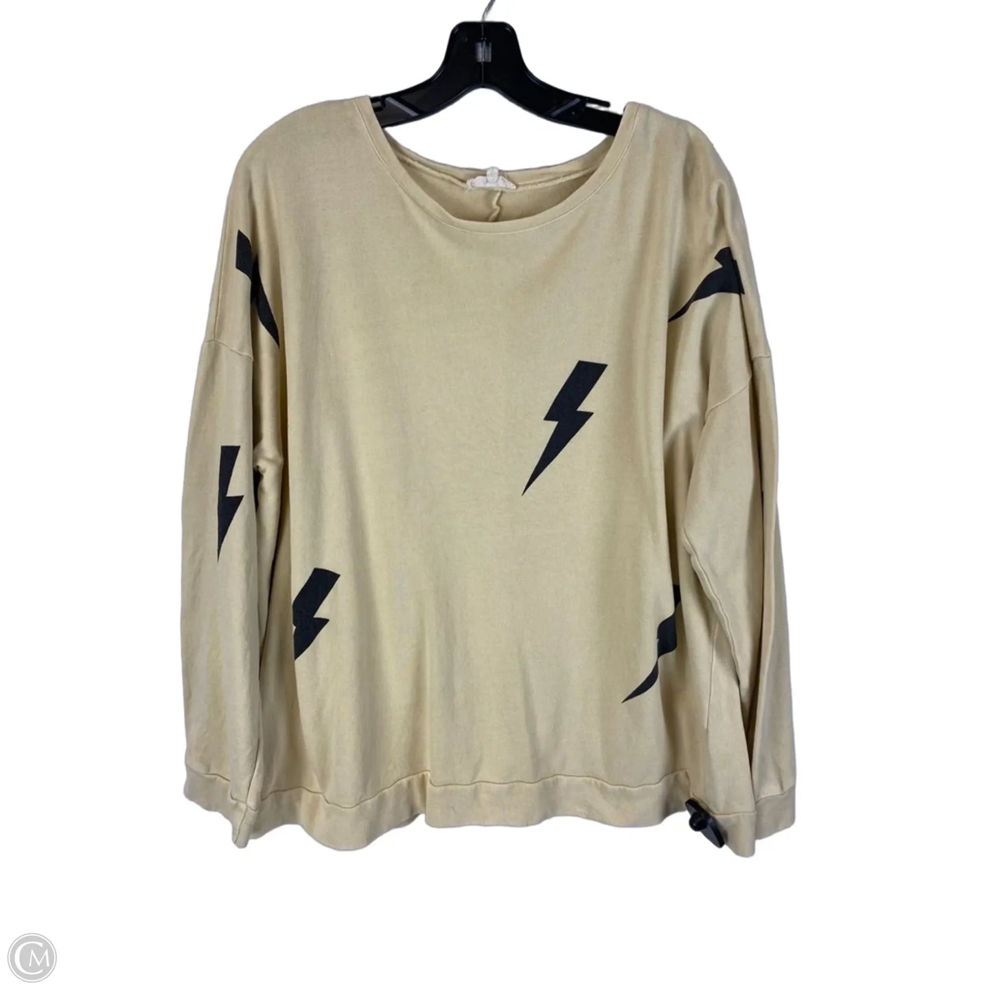 Top Long Sleeve By Easel In Tan, Size: L