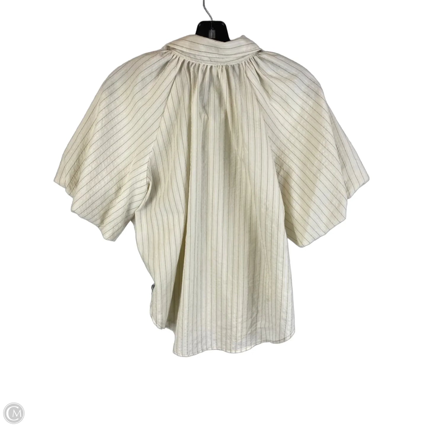 Top Short Sleeve By Max Studio In Cream, Size: S
