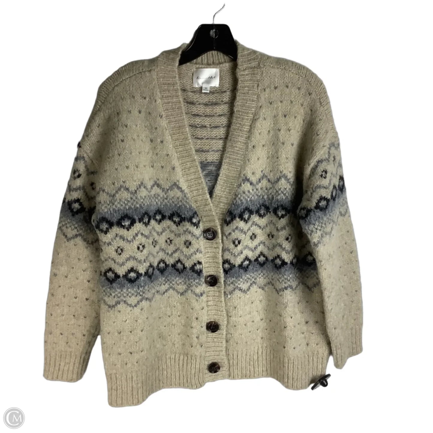 Sweater Cardigan By Line & Dot In Tan, Size: Xs