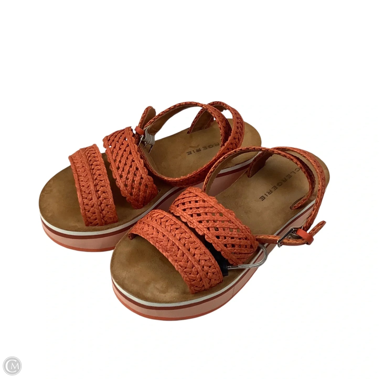Sandals Heels Platform By Cmc In Orange, Size: 6 (36)