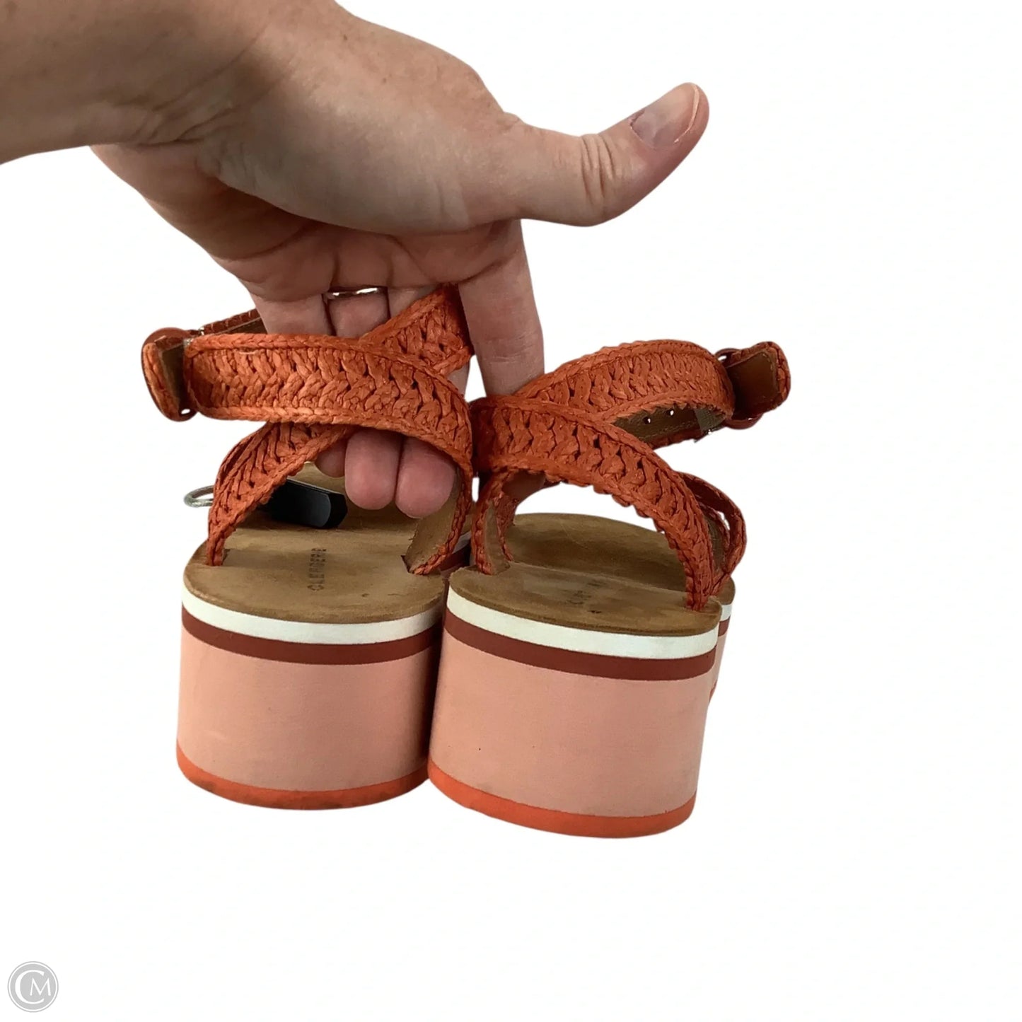 Sandals Heels Platform By Cmc In Orange, Size: 6 (36)