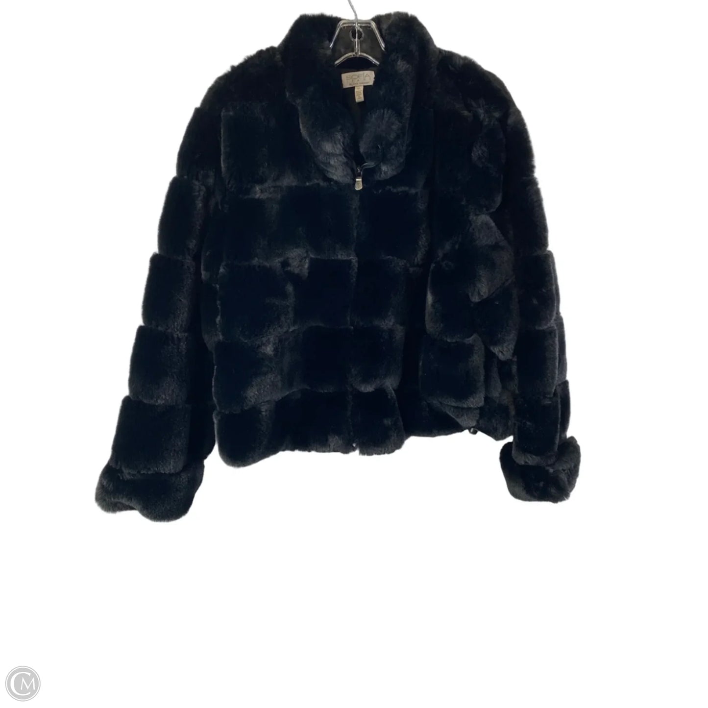 Jacket Faux Fur & Sherpa By Sofia By Sofia Vergara In Black, Size: Xl