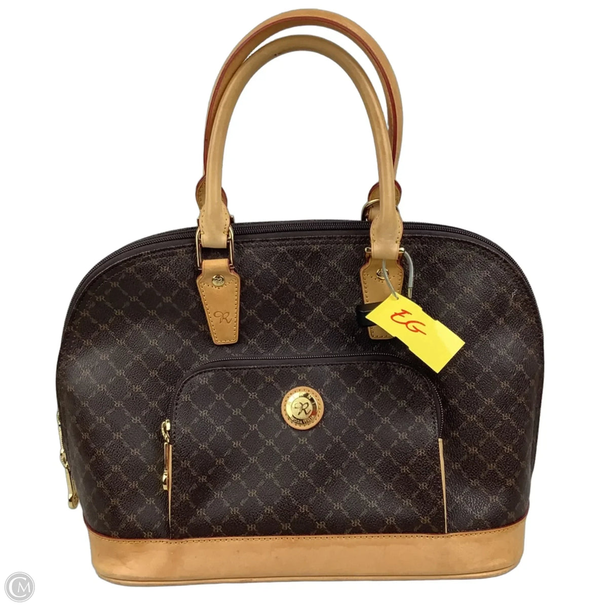 Handbag Leather By Cmc, Size: Medium
