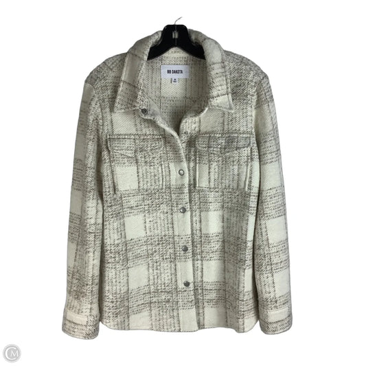 Jacket Shirt By Bb Dakota In Cream, Size: M