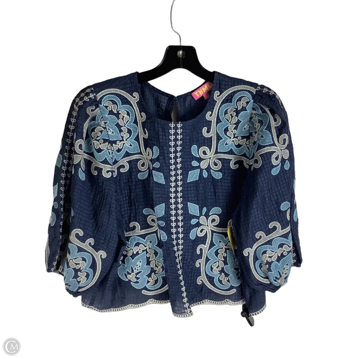 Top Short Sleeve By Thml In Blue, Size: M