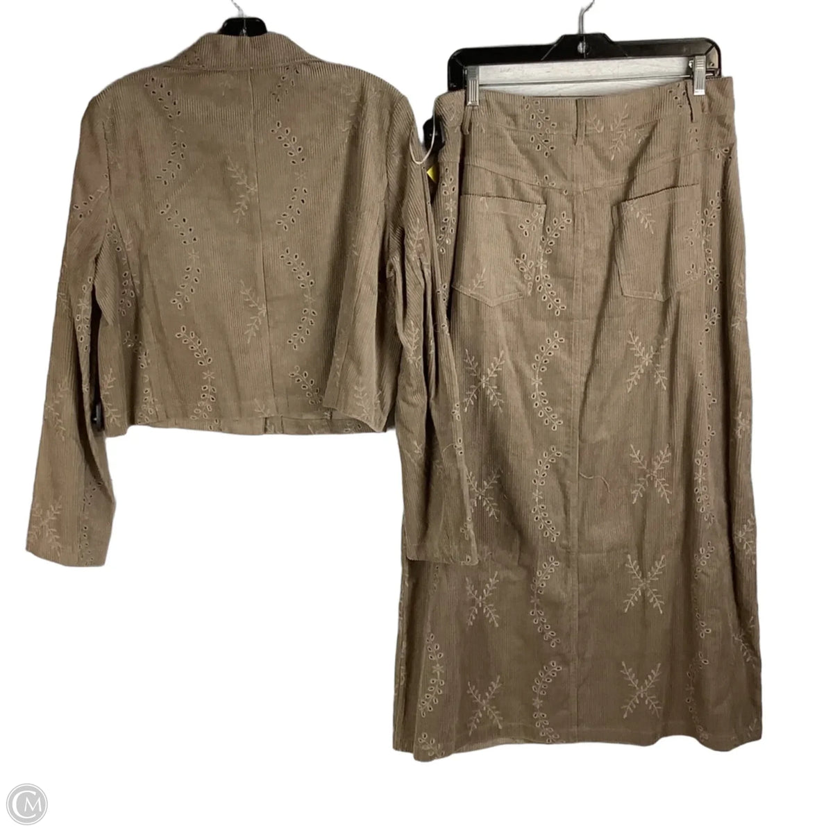 Skirt Set 2pc By Solitaire In Brown, Size: L