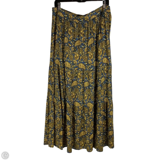Skirt Maxi By Boden In Blue & Yellow, Size: 12