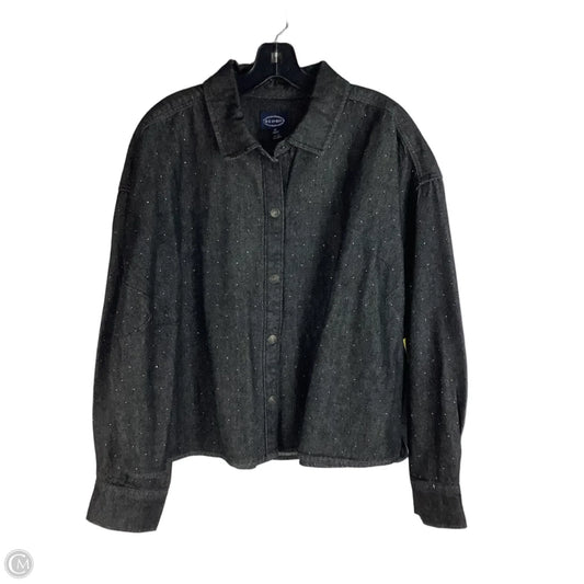 Jacket Denim By Scoop In Black Denim, Size: Xl