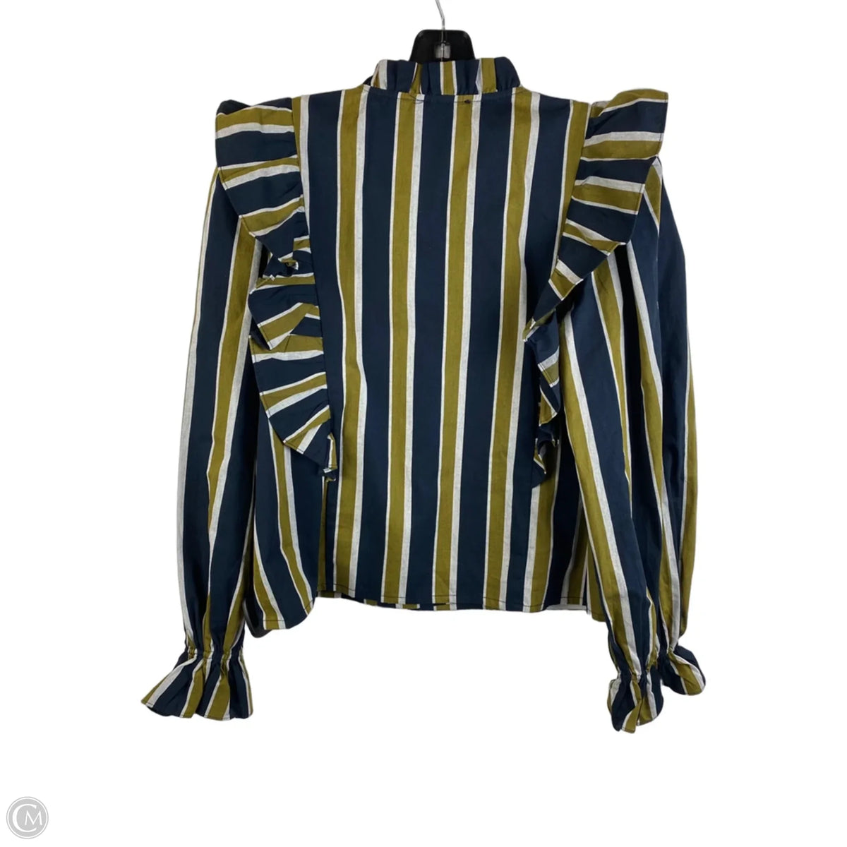 Top Long Sleeve By Frnch In Striped Pattern, Size: M