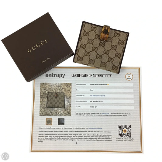 Wallet Luxury Designer By Gucci, Size: Medium