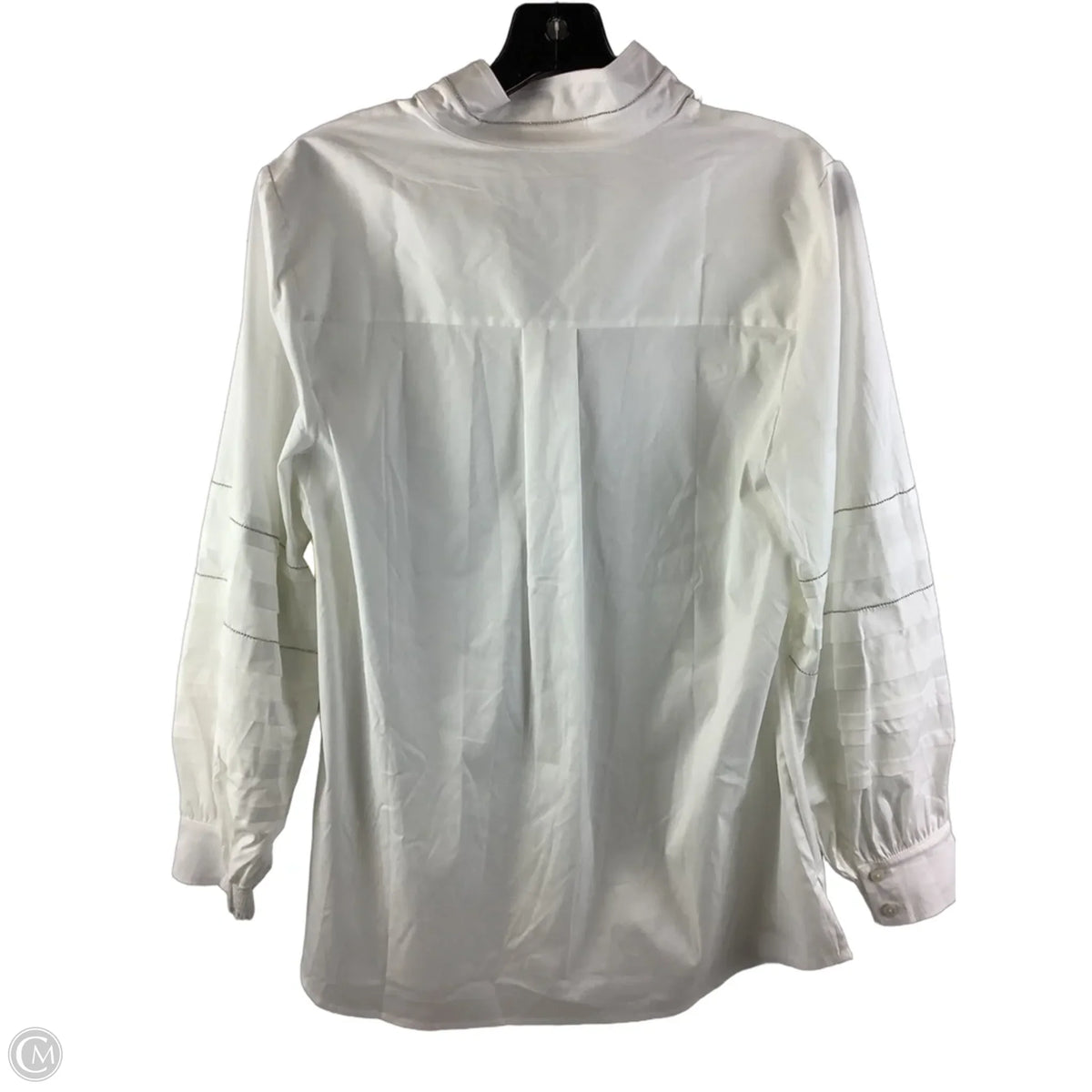 Top Long Sleeve By Chicos In White, Size: 8