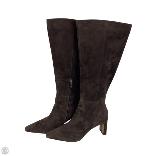 Boots Knee Heels By Sam Edelman In Brown, Size: 11 (WIDE CALF)