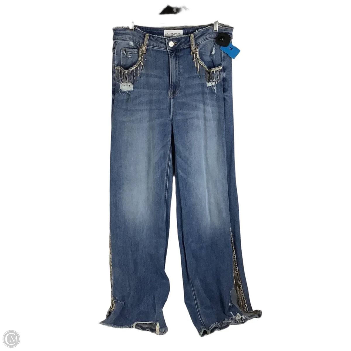 Jeans Straight By Risen In Blue Denim, Size: 10 (31)