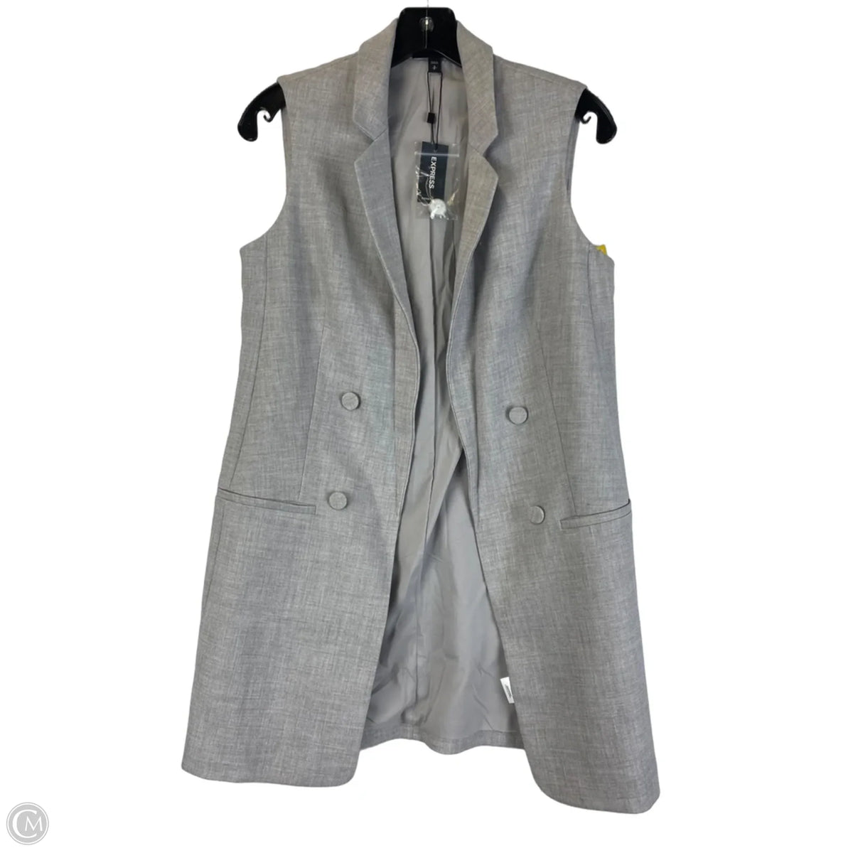 Vest Other By Express In Grey, Size: S