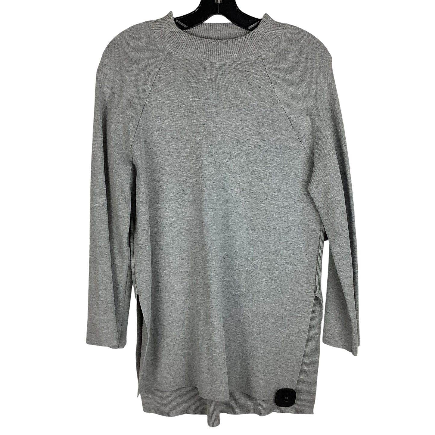 Top Long Sleeve By Ann Taylor In Grey, Size: M