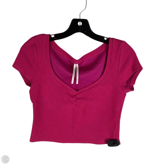 Top Short Sleeve By Anthropologie In Pink, Size: Xs