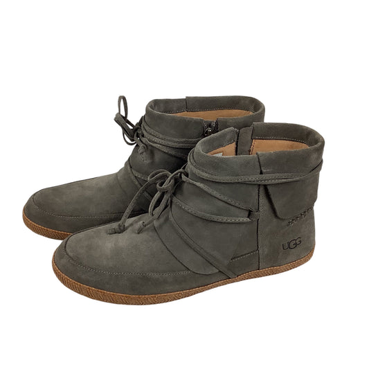 Boots Designer By Ugg In Grey, Size: 11