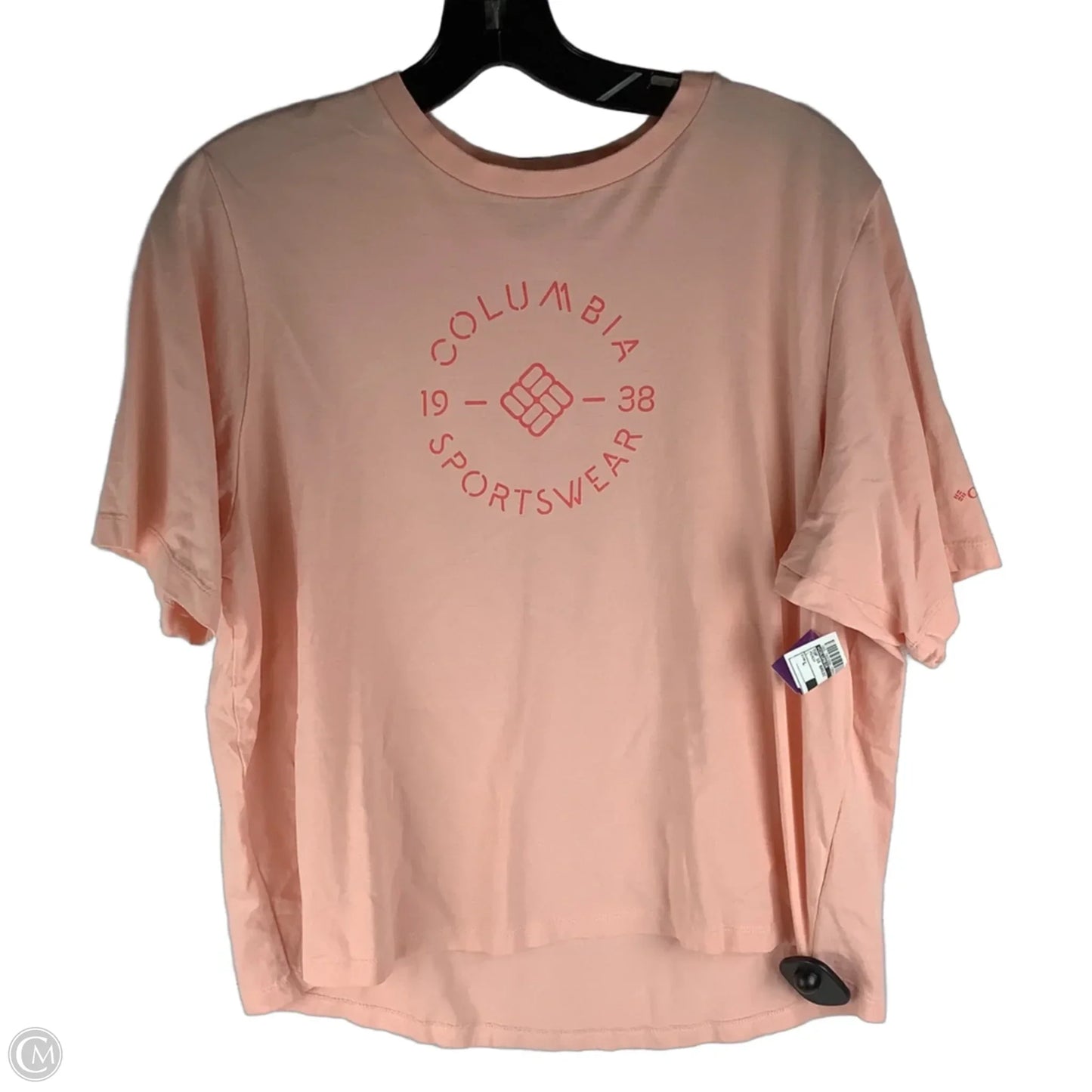 Top Short Sleeve Basic By Columbia In Peach, Size: L