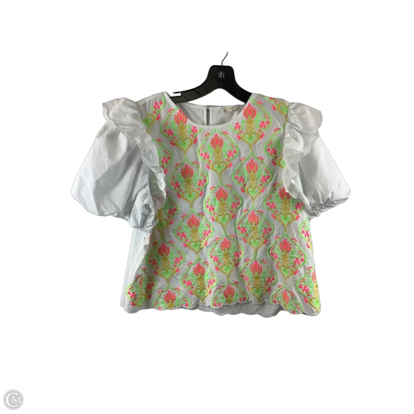 Top Short Sleeve By Jodifl In White, Size: M