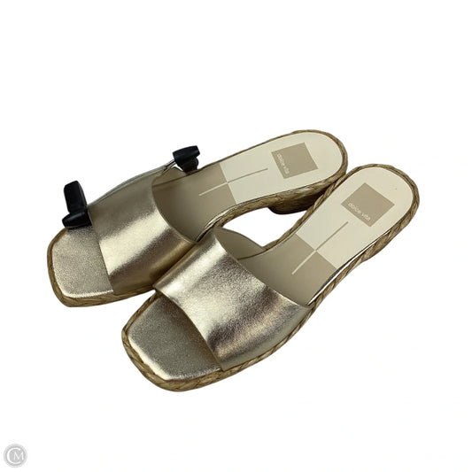 Sandals Heels Block By Dolce Vita In Gold, Size: 8