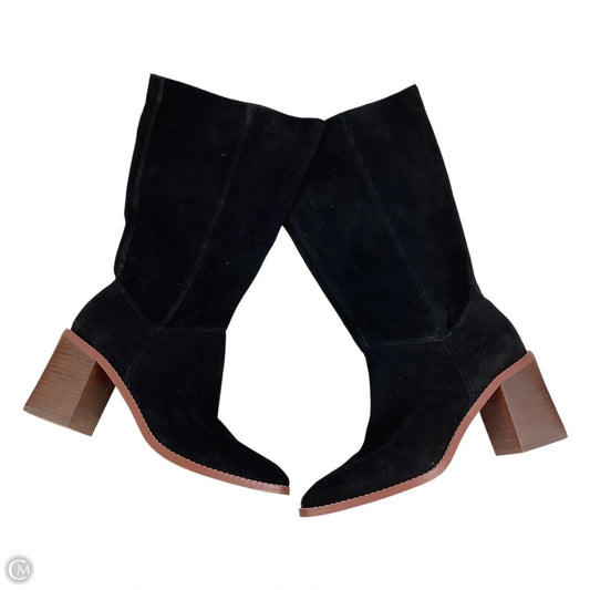 Boots Knee Heels By Crown Vintage In Black, Size: 7.5