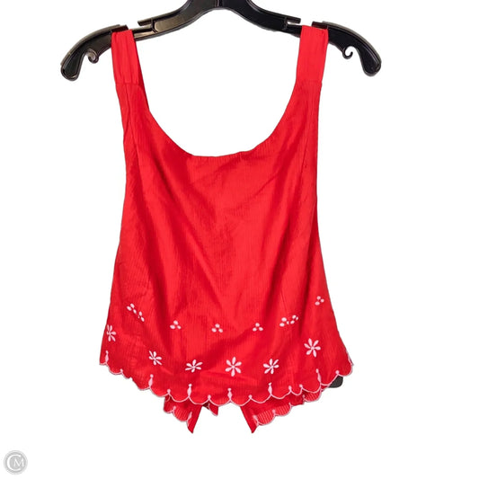 Top Sleeveless By Free People In Pink & Red, Size: Xl