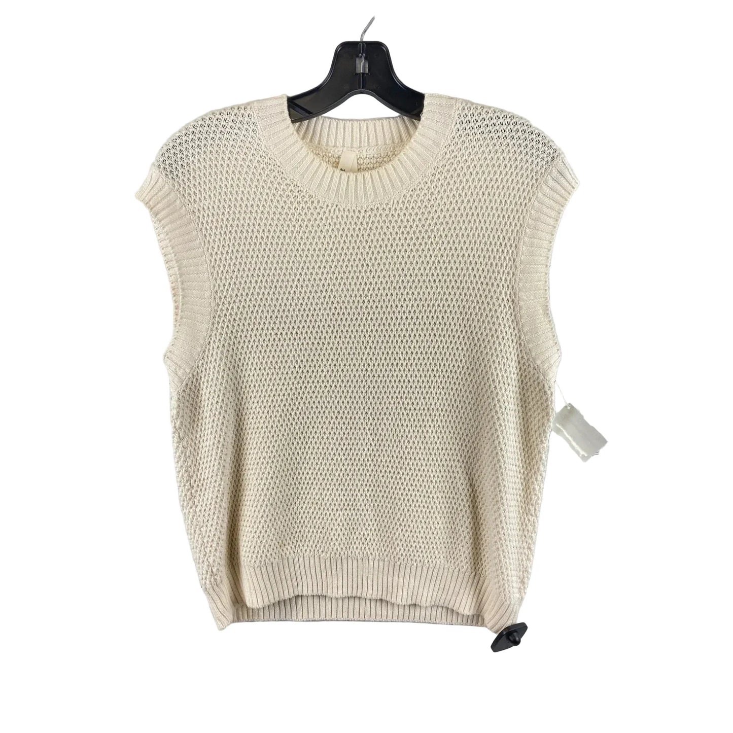 Vest Sweater By Pact In Cream, Size: S