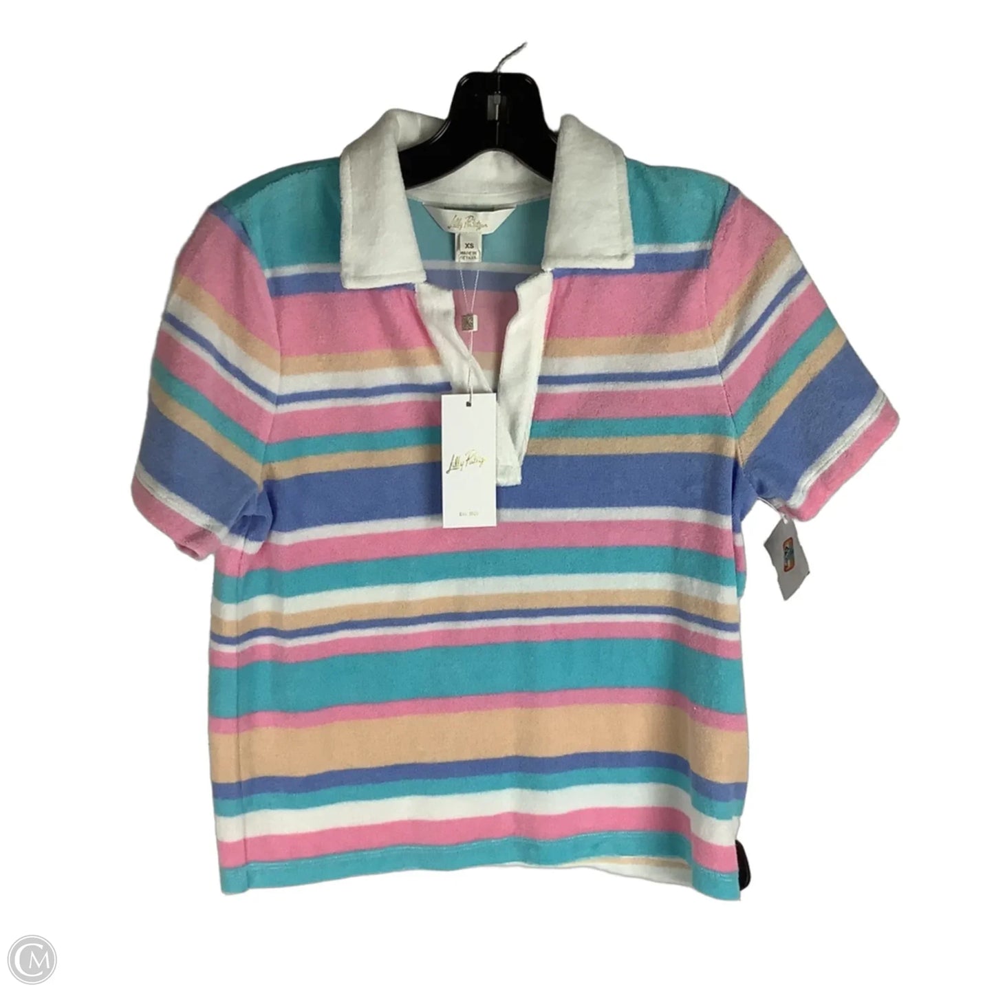 Top Short Sleeve Designer By Lilly Pulitzer In Striped Pattern, Size: Xs