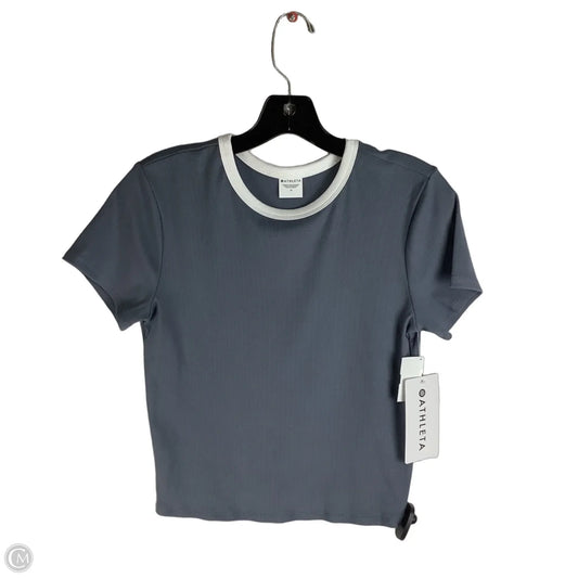 Athletic Top Short Sleeve By Athleta In Grey, Size: M