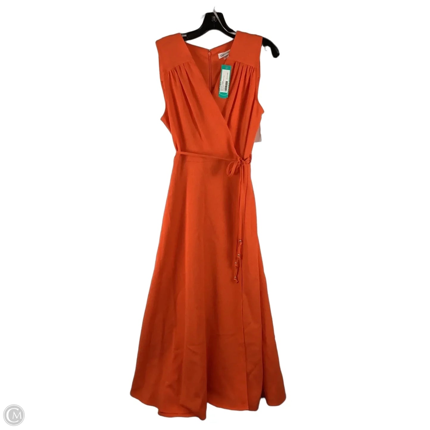 Dress Casual Maxi By Calvin Klein In Orange, Size: 10