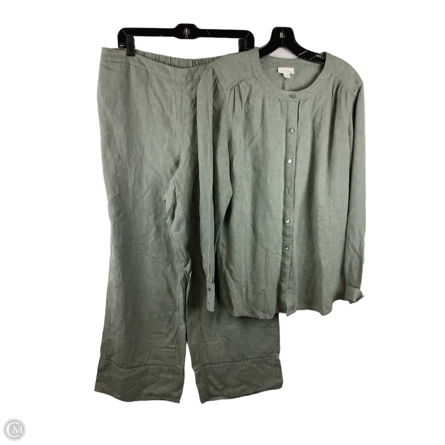 Lounge Set Pants By Pure Jill In Green, Size: L