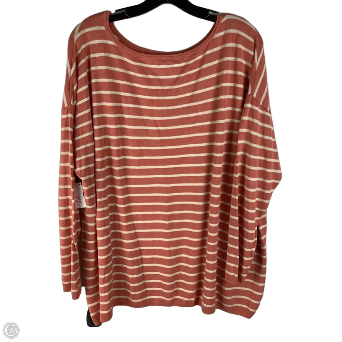 Top 3/4th Sleeve By Talbots In Striped Pattern, Size: 2x