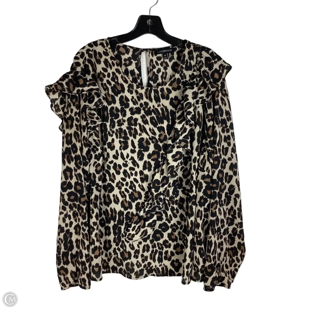 Top Long Sleeve By Lane Bryant In Animal Print, Size: 18