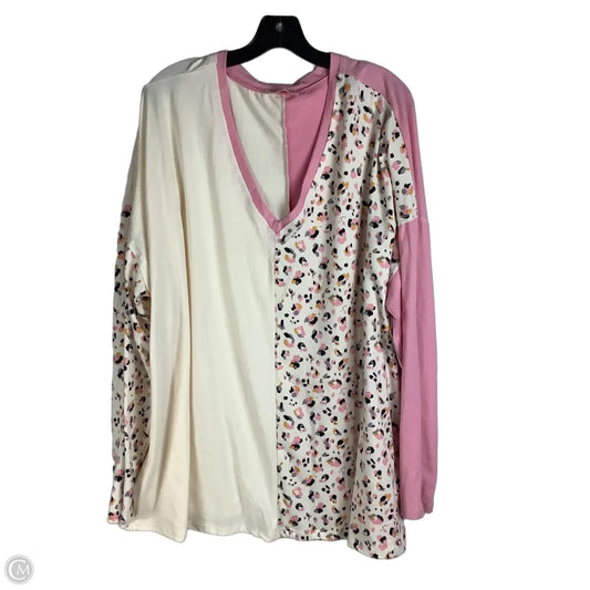 Top Long Sleeve By Entro In Animal Print, Size: 2x