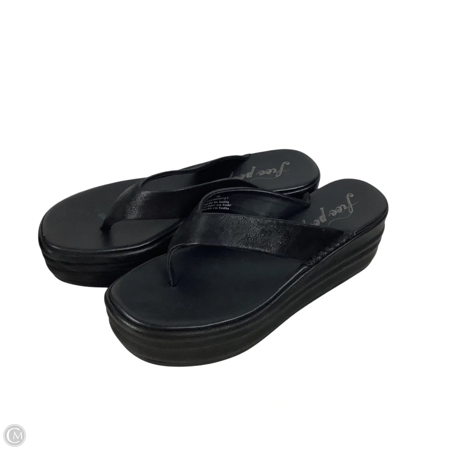 Sandals Heels Platform By Free People In Black, Size: 7.5 (38)
