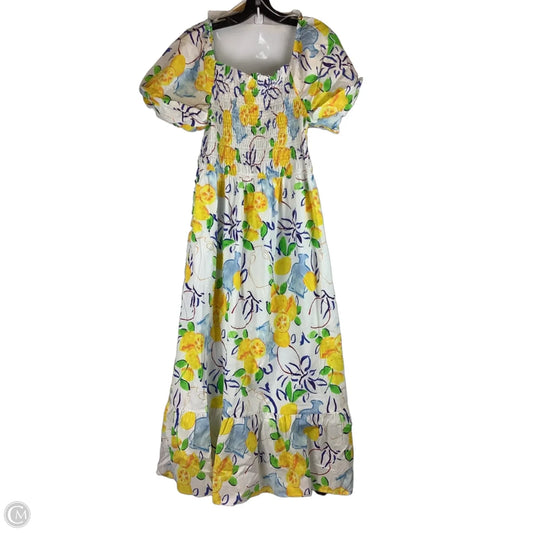 Dress Casual Maxi By Clothes Mentor In Blue & Yellow, Size: 2x