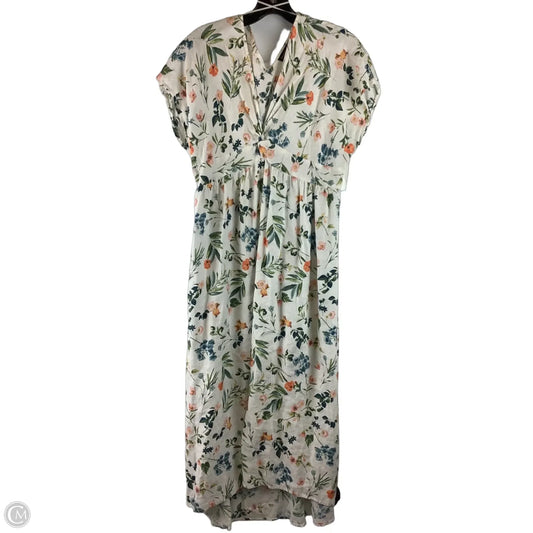 Dress Casual Maxi By Saks Fifth Avenue In Floral Print, Size: L