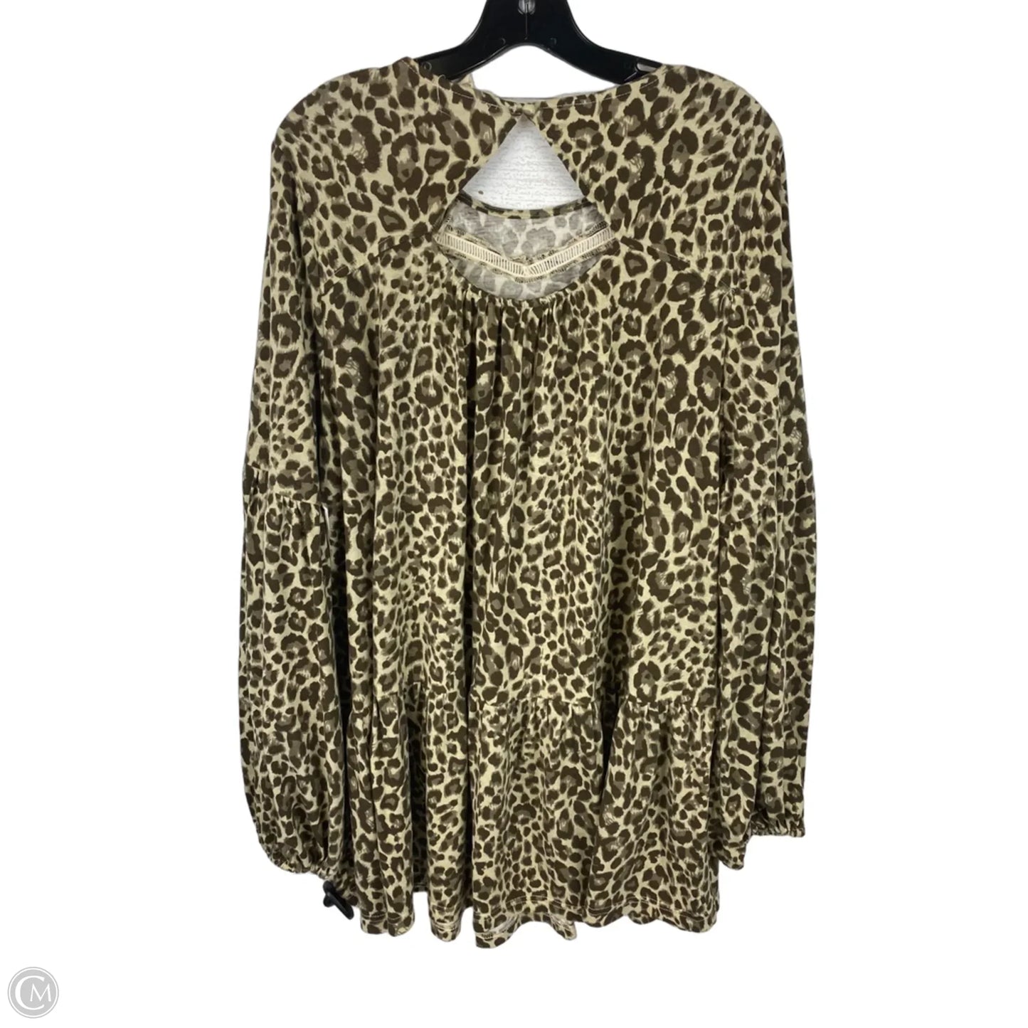 Top Long Sleeve By Entro In Animal Print, Size: 1x