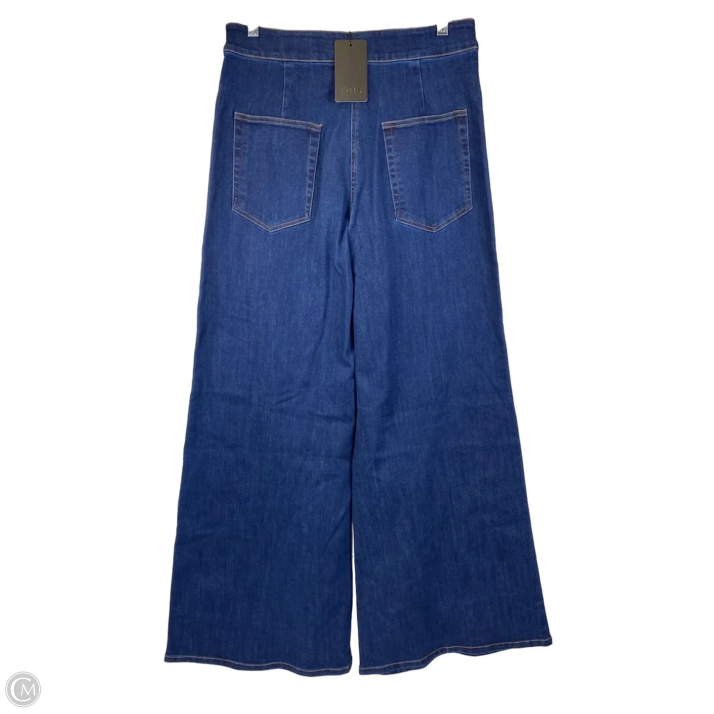 Jeans Wide Leg By Fate In Blue Denim, Size: L