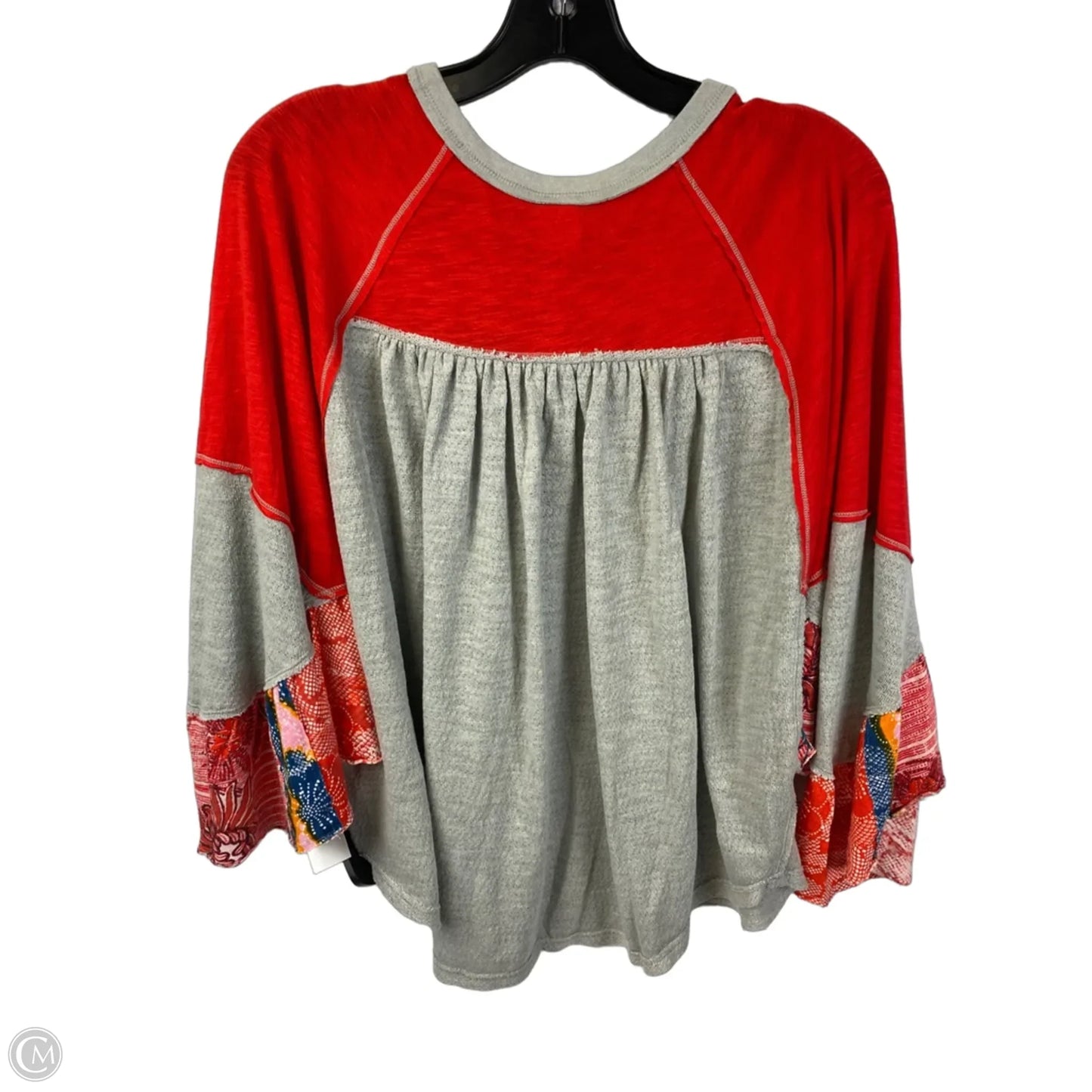 Top Short Sleeve By We The Free In Grey & Red, Size: M