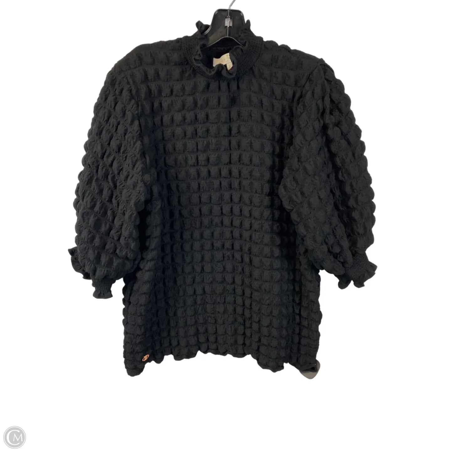 Top Short Sleeve By Simply Southern In Black, Size: L