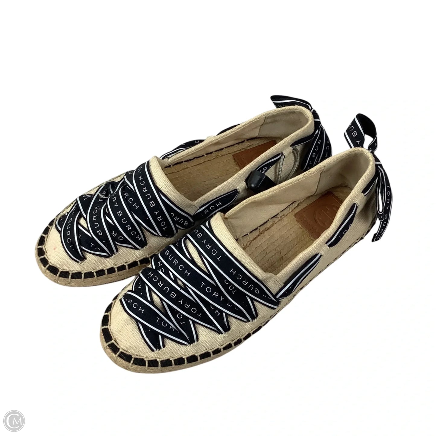 Shoes Designer By Tory Burch In Black & Tan, Size: 6